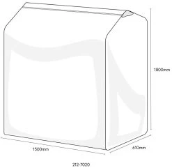 Clothing Rail Cover - Tyvek -tools shop 212 7020 Large Rail cover 1000x977