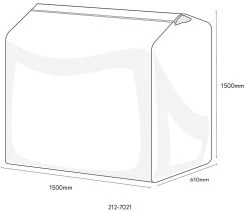 Clothing Rail Cover - Tyvek -tools shop 212 7021 Medium Rail Cover 1000x858