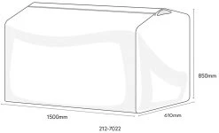 Clothing Rail Cover - Tyvek -tools shop 212 7022 Small rail cover 1000x609