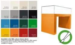 Display Case - Glass Top -tools shop Available RAL colours for display case 1000x601