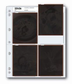 Negative Storage Binder Page Holds 4 4"x5" Negatives Or Photos