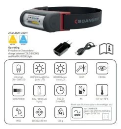 I-Match 2 - 6500k/4500k Inspection Head Torch -tools shop Scangrip I Match 2 features 581x618