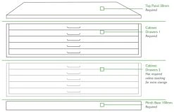 Map & Poster Cabinet -tools shop plan chest line drawing 1000x649